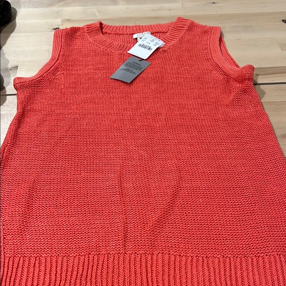 J. Crew Coral Sleeveless Knit Top